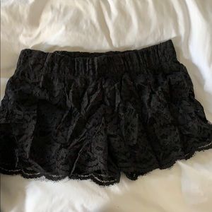 Lace black shorts